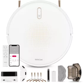   Sencor SRV 4150WH robotporszívó 3000 Pa, mop funkció, Smart Gyro navigáció