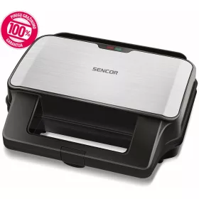   Sencor SSM 9940SS szendvicssütő 4 cserélhető sütőlappal és gofri funkcióval, 900 W