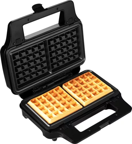Sencor SSM 9940SS szendvicssütő 4 cserélhető sütőlappal és gofri funkcióval, 900 W