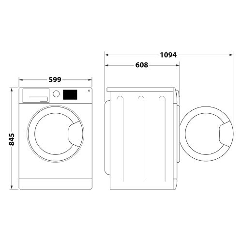 WHIRLPOOL W6X W845WB EE prémium gőzfunkciós elöltöltős mosógép