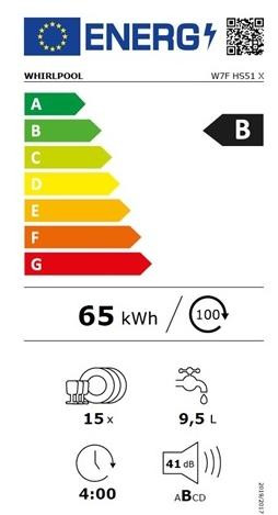 WHIRLPOOL	W7F HS51 X mosogatógép, 3. evőeszköztartó fiók