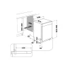 Whirlpool W7U HS61BS beépíthető mosogatógép, 15 teríték, A energiaosztály, 41 dB