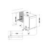 WHIRLPOOL W7U HS61X beépíthető mosogatógép, 15 teríték, A energiaosztály, 41 dB