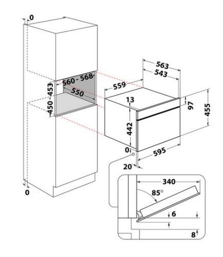 WHIRLPOOL WCS6A9PHTSBA beépíthető sütő 
