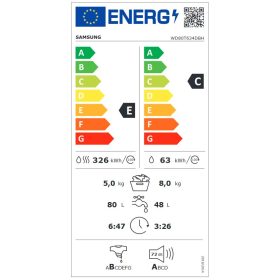 SAMSUNG WD80T634DBH/S6 mosó- és szárítógép