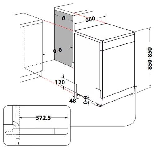 Whirlpool WFC 3C33 F X szabadonálló mosogatógép, 14 teríték
