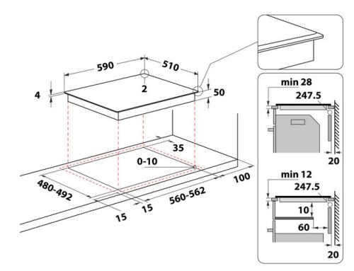 WHIRLPOOL WF S4160 BF indukciós főzőlap zónánkénti premium slider vezérlésű