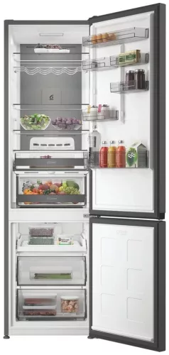 Whirlpool WHK 26413 XBR6EA1 Dual NoFrost kombinált hűtőszekrény, 415 l, C energiaosztály, Manhattan szürke