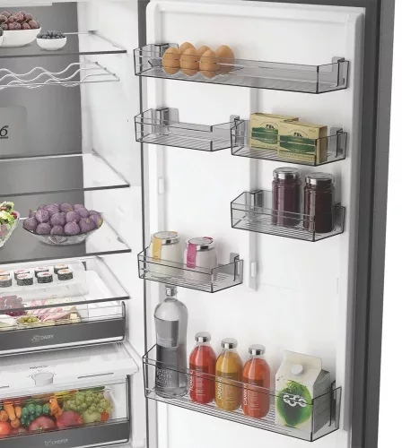 Whirlpool WHK 26413 XBR6EA1 Dual NoFrost kombinált hűtőszekrény, 415 l, C energiaosztály, Manhattan szürke
