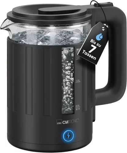 Clatronic WK 3837 G vízforraló 1,7 l, fekete, 2200 W