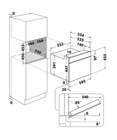 WHIRLPOOL WMW47HMB beépíthető mikrohullámú sütő