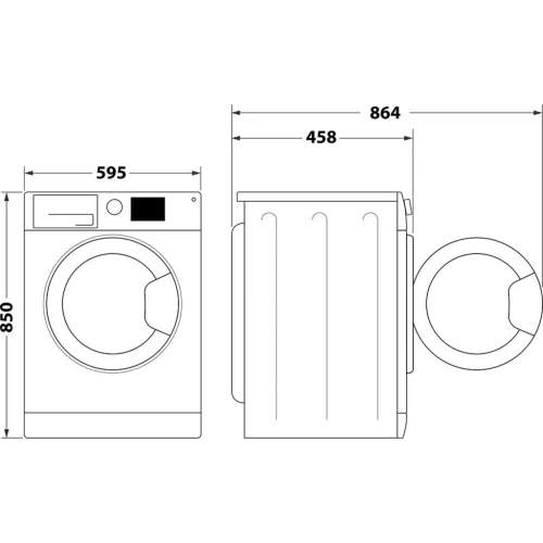 Whirlpool WRBSS 6249 W EU keskeny elöltöltős mosógép, 6 kg, 6TH SENSE, Inverter Motor