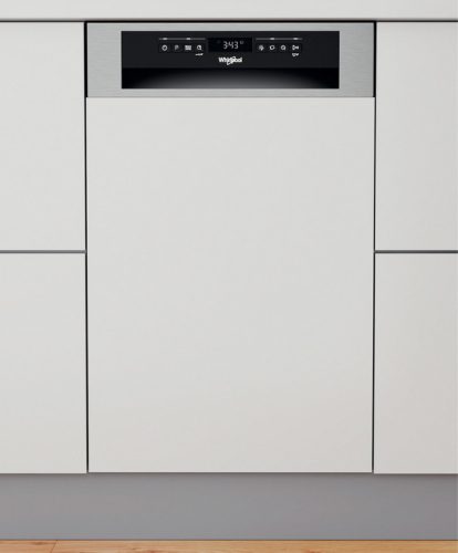 WHIRLPOOL WSBO 3O34 PF X keskeny beépíthető mosogatógép inox külső panel