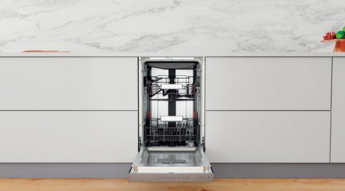 WHIRLPOOL WSBO 3O34 PF X keskeny beépíthető mosogatógép inox külső panel