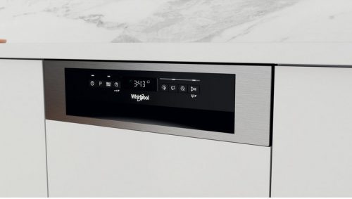 WHIRLPOOL WSBO 3O34 PF X keskeny beépíthető mosogatógép inox külső panel