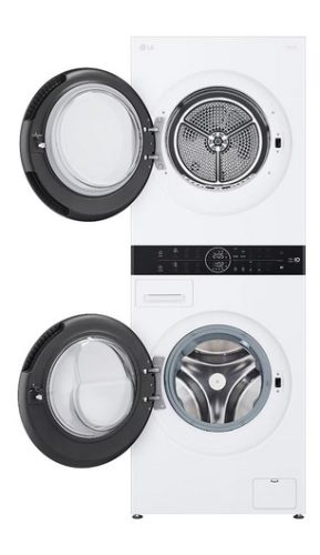 LG WT1210WWF WashTower™, 12/10 kg, max. 1400 ford./perc, Steam™, TurboWash™360, Automatikus kondenzátortisztítás és ThinQ™ WiFi funkció