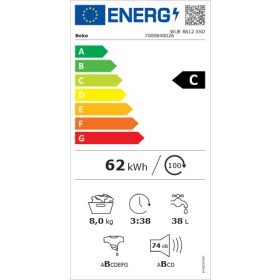 BEKO WUE 8612XS0 elöltöltős mosógép 8 kg