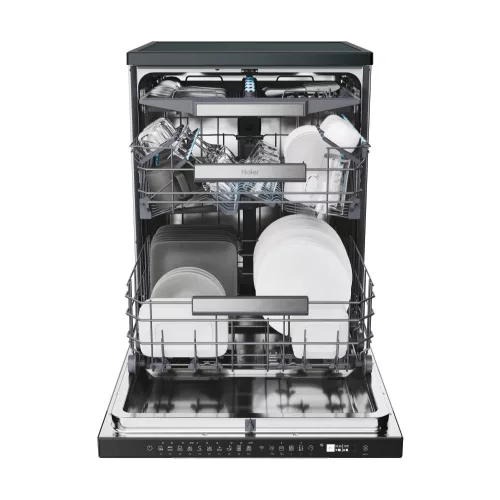 Haier XF 4A4M4PB fekete mosogatógép, 14 teríték, A energiaosztály, WiFi