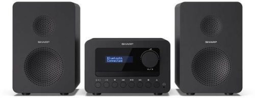 SHARP XL-B514(BK) Tokyo FM bluetooth mikrohifi rendszer fekete fa hangszórókkal