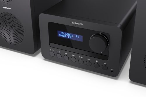 SHARP XL-B514(BK) Tokyo FM bluetooth mikrohifi rendszer fekete fa hangszórókkal