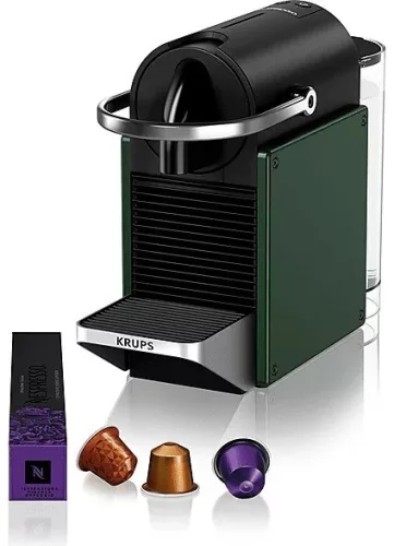 KRUPS XN306310 Nespresso Pixie Redesign kapszulás kávéfőző sötétzöld 19 bar, 0,7 l víztartály