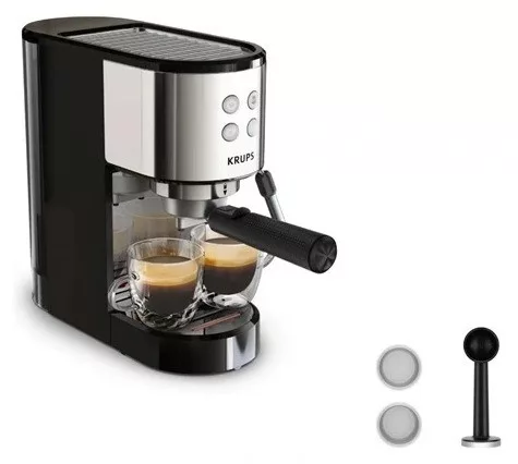 Krups XP441810 Virtuoso Essential karos kávéfőző rozsdamentes acél borítással