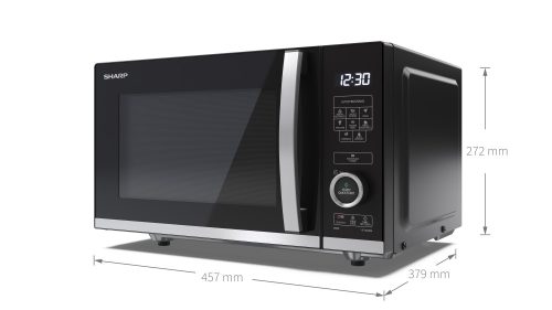 SHARP YC-QS204AEB 20L, forgótányér nélküli, síkágyas mikrohullámú sütő